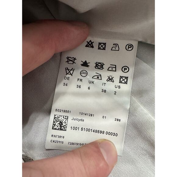 Boss Hugo Boss Jadena Blazer Jacket Womens Size 2 Gray Business Casual Office - Picture 4 of 7